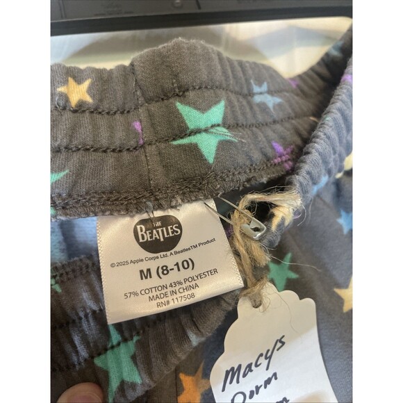 The Beatles Star-Print Lounge Shorts Women’s M (8–10) Gray Multi-Star Colorful - Picture 4 of 7